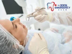 Dentist performing a Tooth Extraction procedure on a patient at The Dental Emergency Room